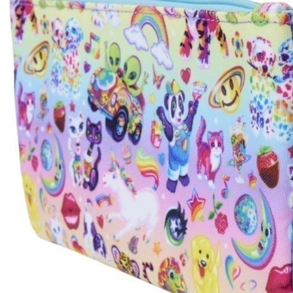 NWT Loungefly Lisa Frank® Characters AOP Zipper Pouch - Picture 5 of 8